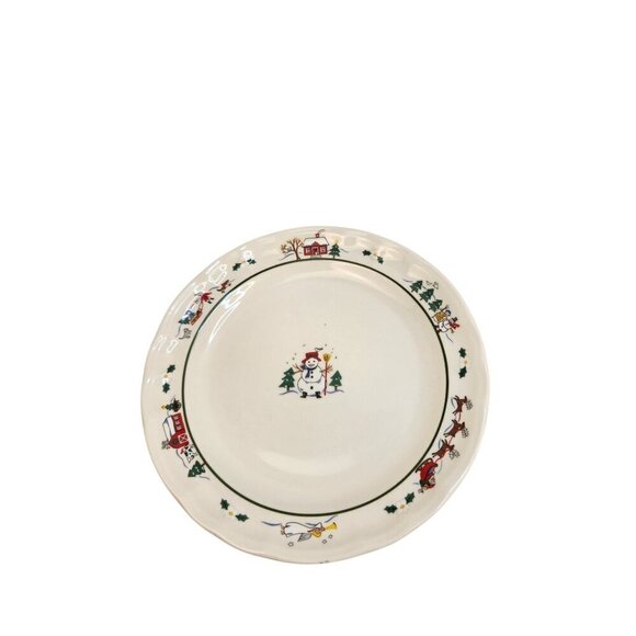 Christmas Pfaltzgraff Snow Village 11-inch Plates Holiday Dinnerware - Picture 6 of 10